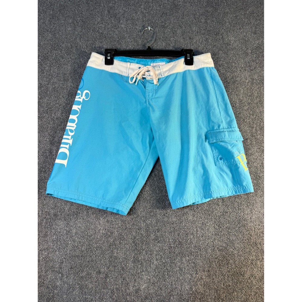 Billabong Mens Blue Logo Board Shorts Swim Trunks Size 7 30" Waist Turquoise Y2K